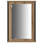 Set de coiffeuse 3 pièces en bois d'ingénierie chêne marron