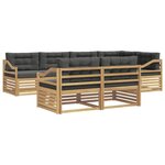 vidaXL Ensemble de canapés d'extérieur 7 pc Blanc et anthracite