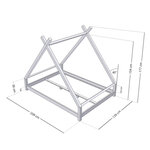 Lit Tipi enfant bois massif naturel vernis 120 x 200 cm