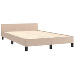 vidaXL Cadre de lit sans matelas cappuccino 120x190 cm similicuir