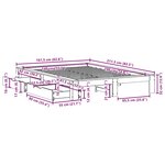 vidaXL Cadre de lit sans matelas cire marron 140x190cm bois pin massif