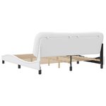 vidaXL Cadre de lit sans matelas Hvar blanc 180x200 cm similicuir
