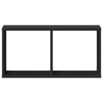 vidaXL Armoire murale 60x16x30 cm noir bois d'ingénierie