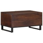 vidaXL Table basse marron 80x51x40 cm bois de massif manguier
