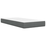 vidaXL Cadre de lit avec matelas Gris foncé 90 x 190 cm Tissu