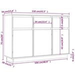vidaXL Buffet 110x34x75 cm Bois massif de pin