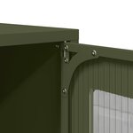 vidaXL Buffet haut vert olive 68x39x123 cm acier
