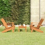 vidaXL Ensemble de salon de jardin Adirondack 3 Pièces bois acacia solide