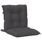 vidaXL Coussins de chaise à dossier bas lot de 6 anthracite mélangé
