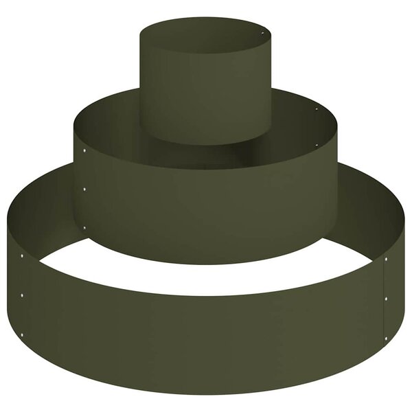 vidaXL Ensemble Jardinière Vert Olive En Acier