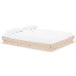 vidaXL Cadre de lit sans matelas bois massif 160x200 cm