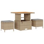 vidaXL Ensemble de canapé de jardin 9 Pièces Beige et Gris clair