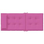 vidaXL Coussins de chaise à dossier haut lot de 4 rose tissu oxford