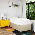 vidaXL Cadre de lit sans matelas crème 80x200 cm tissu
