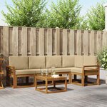 vidaXL Ensemble de canapés d'extérieur 6 pc Naturel et Beige