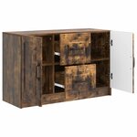vidaXL Buffet Chêne fumé 89 x 34 5 x 57 cm Bois d'ingénierie
