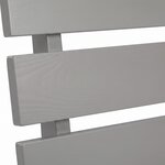 Lit double 140x200 cm gris en pin massif  2 tiroirs de rangement et sommier a lattes