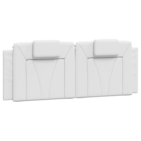 vidaXL Coussin de tête de lit Viana blanc 120 cm similicuir