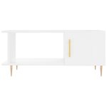 vidaXL Table basse Blanc brillant 90x50x40 cm Bois d'ingénierie
