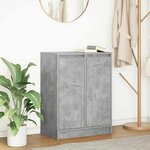 vidaXL Buffet gris béton 57x34x76 cm bois d'ingénierie