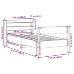 vidaXL Cadre de lit sans matelas 90x200 cm bois de pin massif