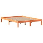 vidaXL Lit bibliothèque sans matelas cire marron 120x190cm pin massif