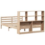 vidaXL Lit bibliothèque sans matelas 135x190 cm bois de pin massif