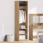 vidaXL Armoire avec étagère chêne artisanal Bois d'ingénierie