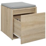 VidaXL Tiroir boîte Chêne sonoma 40 5x40x40 cm Bois d'ingénierie