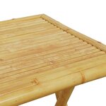 vidaXL Ensemble de bistro pliante 3 Pièces et coussins blanc crème bambou