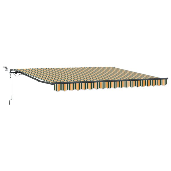 Store Rétractable Automatique vidaXL avec LED Vert et Jaune 400x300 cm