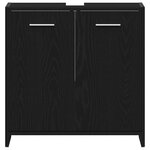 vidaXL Armoire lavabo de salle de bain chêne noir 60x33x60 cm