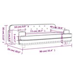 vidaXL Canapé pour enfants marron 90x53x30 cm velours