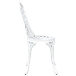 vidaXL Chaise de jardin 2 Pièces Blanc 39 x 40 x 87cm Aluminium