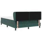 vidaXL Lit à ressorts avec matelas Vert foncé 160 x 200 cm Velours
