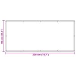 vidaXL Écran de balcon 90 x 200 cm Tissu Oxford Rectangulaire Rouge