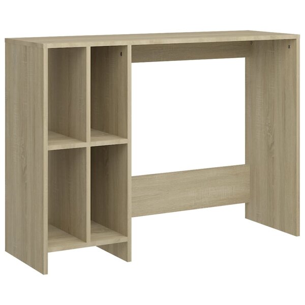 Bureau table poste de travail meuble d'ordinateur informatique étude d'ordinateur portable chêne sonoma bois d'ingénierie brun 02_0023758