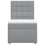 vidaXL Sommier à lattes de lit avec matelas gris clair 80x200 cm tissu