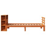 vidaXL Lit bibliothèque sans matelas cire marron 75x190 cm pin massif