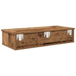 vidaXL Étagère murale avec tiroirs vieux bois bois d'ingénierie