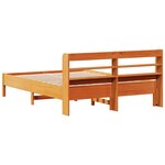 vidaXL Cadre de lit sans matelas cire marron 160x200cm bois pin massif
