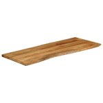 vidaXL Dessus de table 140x60x2 5 cm bord vivant bois massif manguier