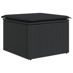 vidaXL Ensemble de canapé de jardin 6 pièces avec coussins en poly rattan noir