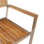 Ensemble de salle à manger de jardin 7 pièces en bois massif d'acacia vidaXL