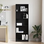 vidaXL Bibliothèque en Chêne Noir - 60 x 24 x 176 cm  Bois Ingénieré