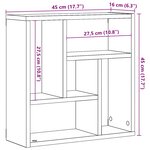 vidaXL Étagère murale chêne artisanal 45x16x45 cm bois d'ingénierie
