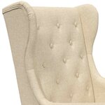 vidaXL Fauteuil Crème Tissu