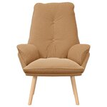 vidaXL Chaise relaxante en tissu beige imitation laine bouclée
