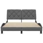 vidaXL Cadre de lit sans matelas gris foncé 140x190 cm tissu