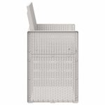 vidaXL Chaises de jardin salle à manger 2 Pièces Blanc et gris clair PP